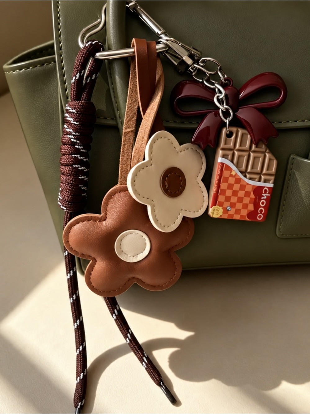 Cute Flower Purse Charm ,Keychain for bags